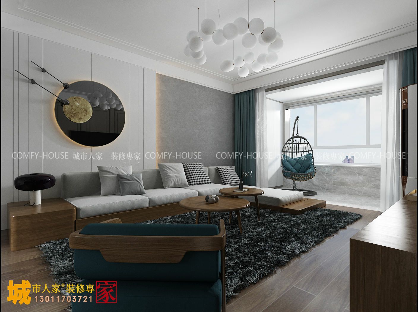 济南城市人家装饰鲁能公馆现代风格